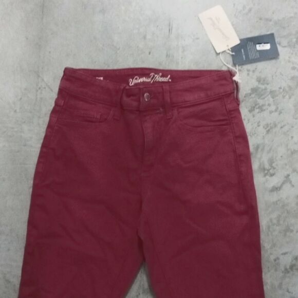 NWT High Rise Skinny Jeans- Mulberry Pink - Picture 2 of 7